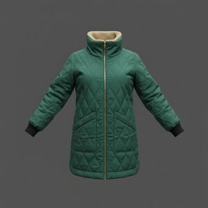 Weatherproof Vintage Quilted Sherpa Lined Jacket Green Size M
